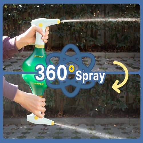T Tovia 1L Battery Powered Garden Sprayer, Plant Mister Spray Bottle For Indoor/Outdoor Plants, Automatic Electric Weed Sprayers For Cleaning, Gardening & Fertilizing (Green & White) - 4
