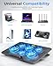 AICHESON Laptop Cooling Pad with 6 High-Speed Fans, Computer Cooler with 7 Adjustable Angles, Compatible with 13-17.3 Inch Laptops