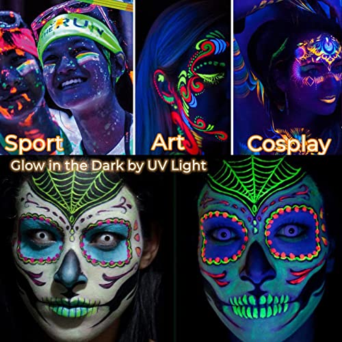 pintura facial - Giz cera para crianças,pintura facial fluorescência à base água 6 peças, bastões ti