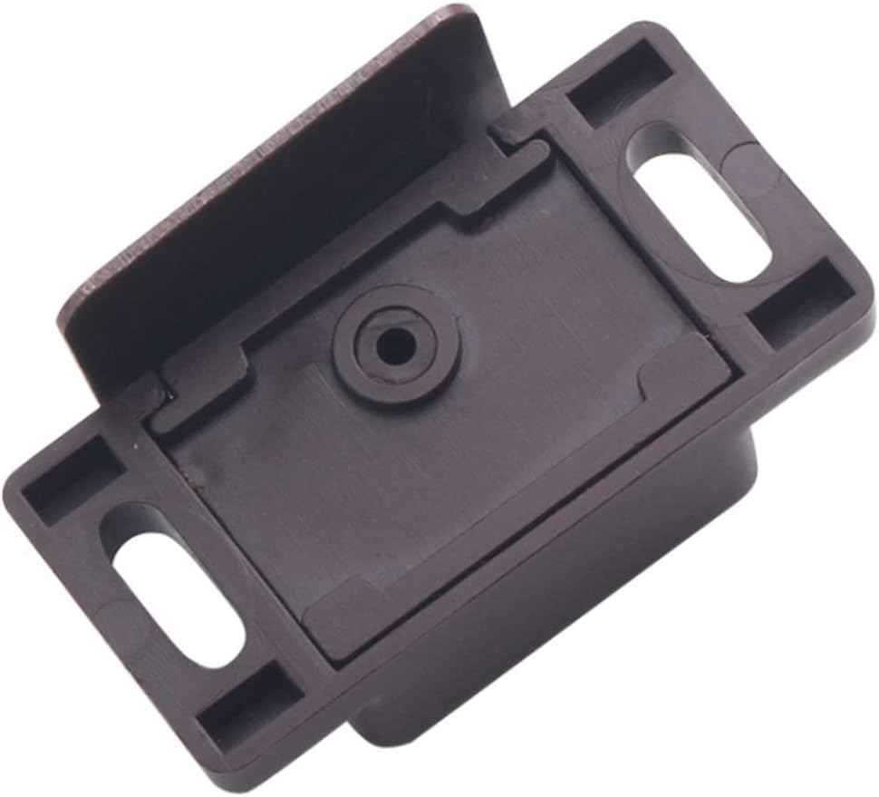 Antrader 12-Pack 10-15lbs Magnetic Cabinet Door Catch Plastic Stop Holder Closet Latch with Screws, 1.6" x 0.8" x 0.5", Brown