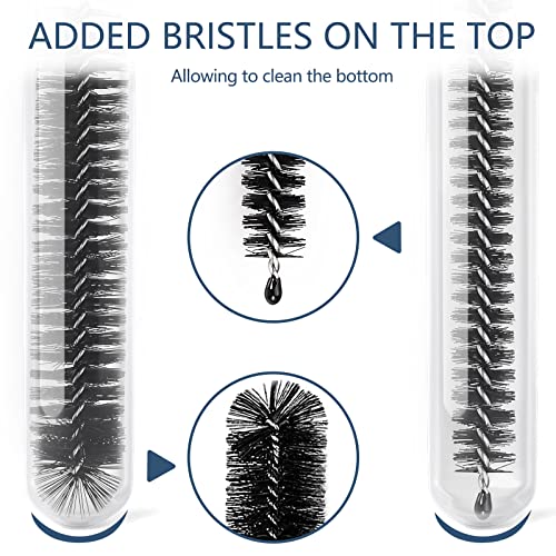 Image of Ixiaoyoo 12 Pcs Straw Cleaner Brushes Set, 8.2 Inch Nylon Cleaning Brush | Black Tube Cleaner Brushes for Tumbler, Sippy Cup, Water Bottles, Hummingbird Feeders, Pipes, Sink Drain & Pet Waterers
