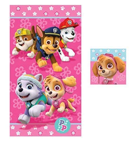 Paw Patrol Skye Girl Bath Towel Washcloth 2 Piece