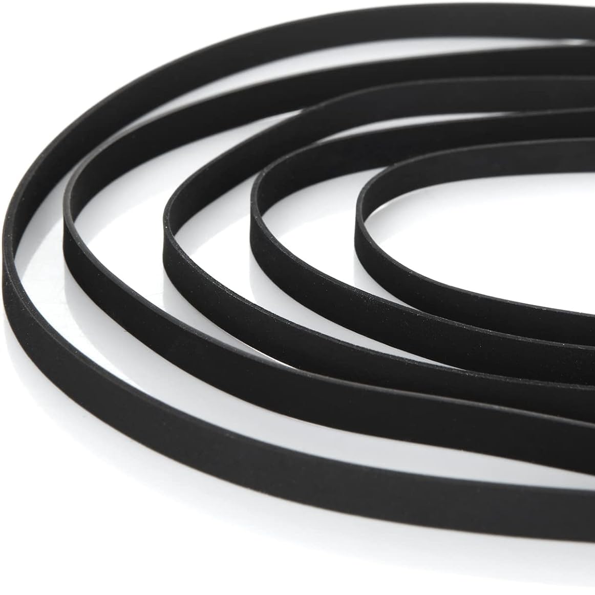 Courroies De Remplacement Pour Platine Vinyle - Lot De 2, Longueur 320 Mm Pliée, Largeur 5 Mm, En Caoutchouc