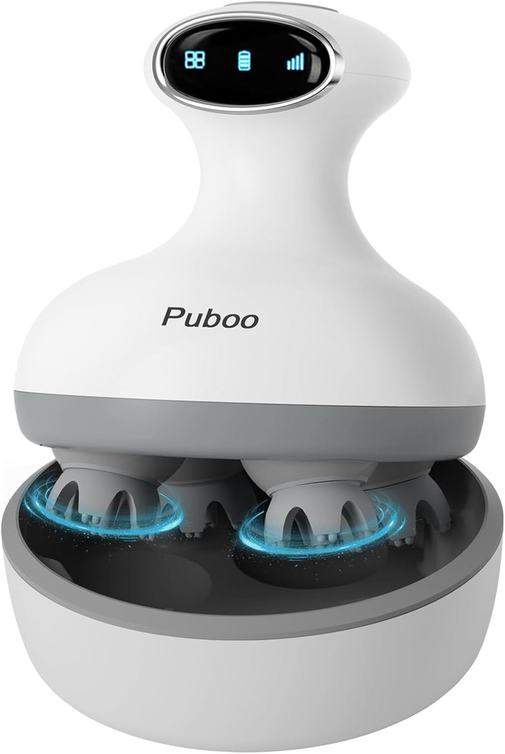 Electric Scalp Massager, Waterproof Head Massager with 84 Nodes & 4 Extra Heads, Portable Hair Massage for Hair Growth, Pet Massager for Dogs & Cats (White) Electric Scalp Massager, Waterproof Head Massager with 84 Nodes & 4 Extra Heads, Portable Hair Massage for Hair Growth, Pet Massager for Dogs & Cats (White)