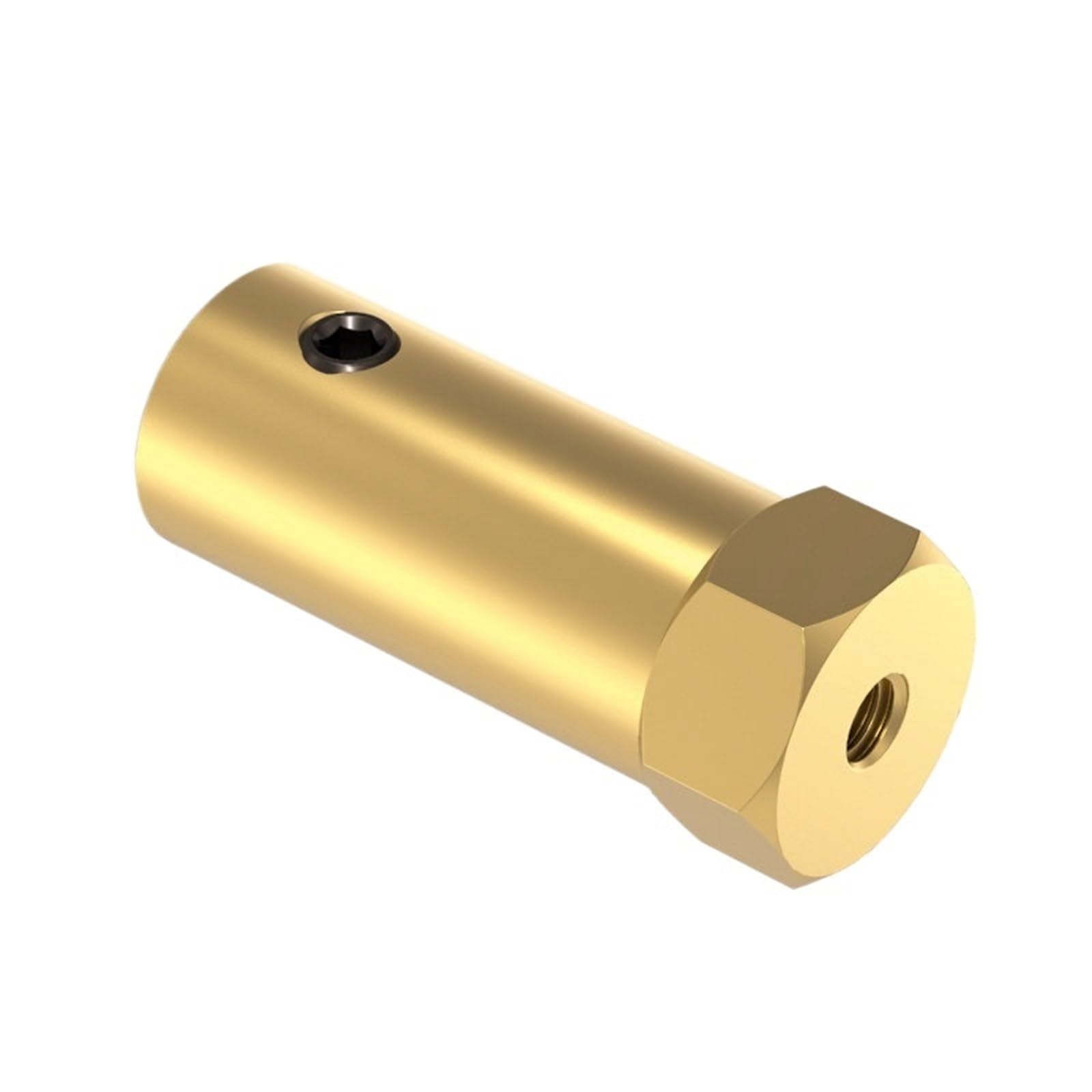 D12L30 Hex Coupler Brass Tire Connector 3/4/5/6/7/8mm Coupling for Decelerate Motor Shaft Robot Car Wheel(5mm)