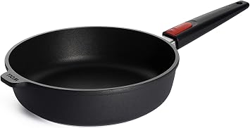 Woll Nowo Titanum Inductive Frying Pan Diameter 26 cm Height 7 cm with Removable Handle Suitable for All Hobs Non-Stick Coating Black