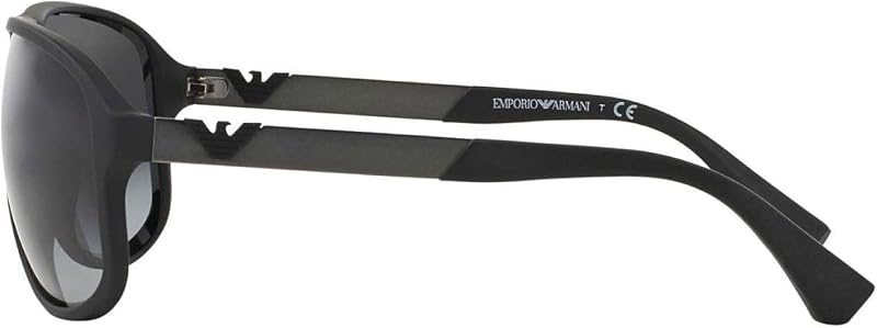 Emporio Armani EA4029 Sunglasses, Rubber Black/Gradient Grey, 64 mm image 4