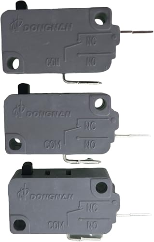 Interruptor de puerta de horno de microondas KW3A 125VAC250VAC 16A Reemplazo del horno de microondas Interruptor de puerta (2 normalmente abiertos+1