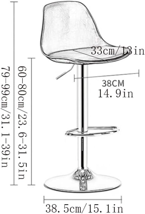 Tabouret de bar réglable pour soulager le dos avec assise pivotante - 3