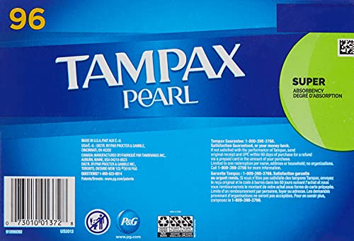 Tampax Pearl super absorbency tampons plastic applicator 96 ct Box - Image 3