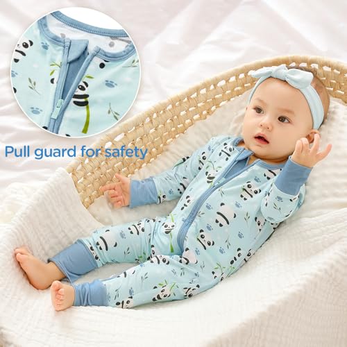 Zippered Viscose from Bamboo One-Piece Footless Sleepers Rompers Newborn - 3 Years3