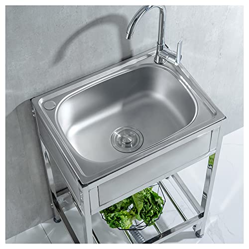 GODFSAHG Edelstahl-Spülbecken für den Außenbereich, tragbares...