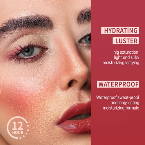 Image of Matte Creamy Lipstick for Women, Long Lasting Waterproof Velvet Lipstick, Lip Stick Crayon Buildable Blendable Creamy Color, Moisturizing Longwear Lip Makeup 08#