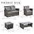 KEIKI 6-Piece Outdoor Patio Furniture Set, Rattan Patio Conversation Set with 2-Seater Sofa, 2 Single Sofa, 2 Ottomans, Coffee Table, PE Wicker Sofa Set, for Garden, Backyard, Lawn, Deck, Dark Gray