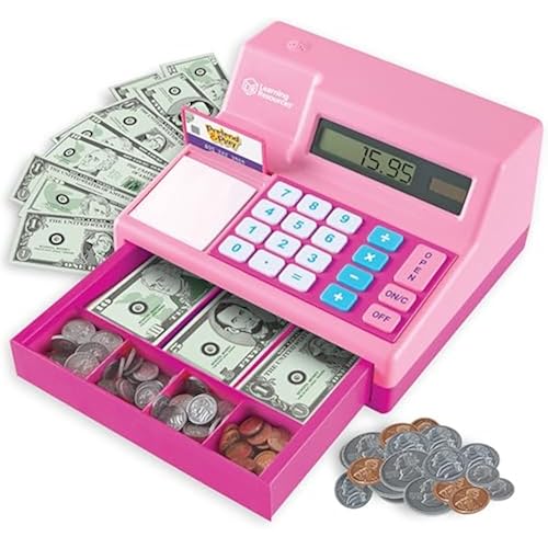 Learning Resources Pretend & Play Calculator Register Toy, Pink