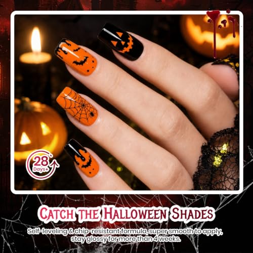 Image of Beetles Halloween Gel Nail Polish Set - Sunstripe, Fall Gel Nail Polish Set