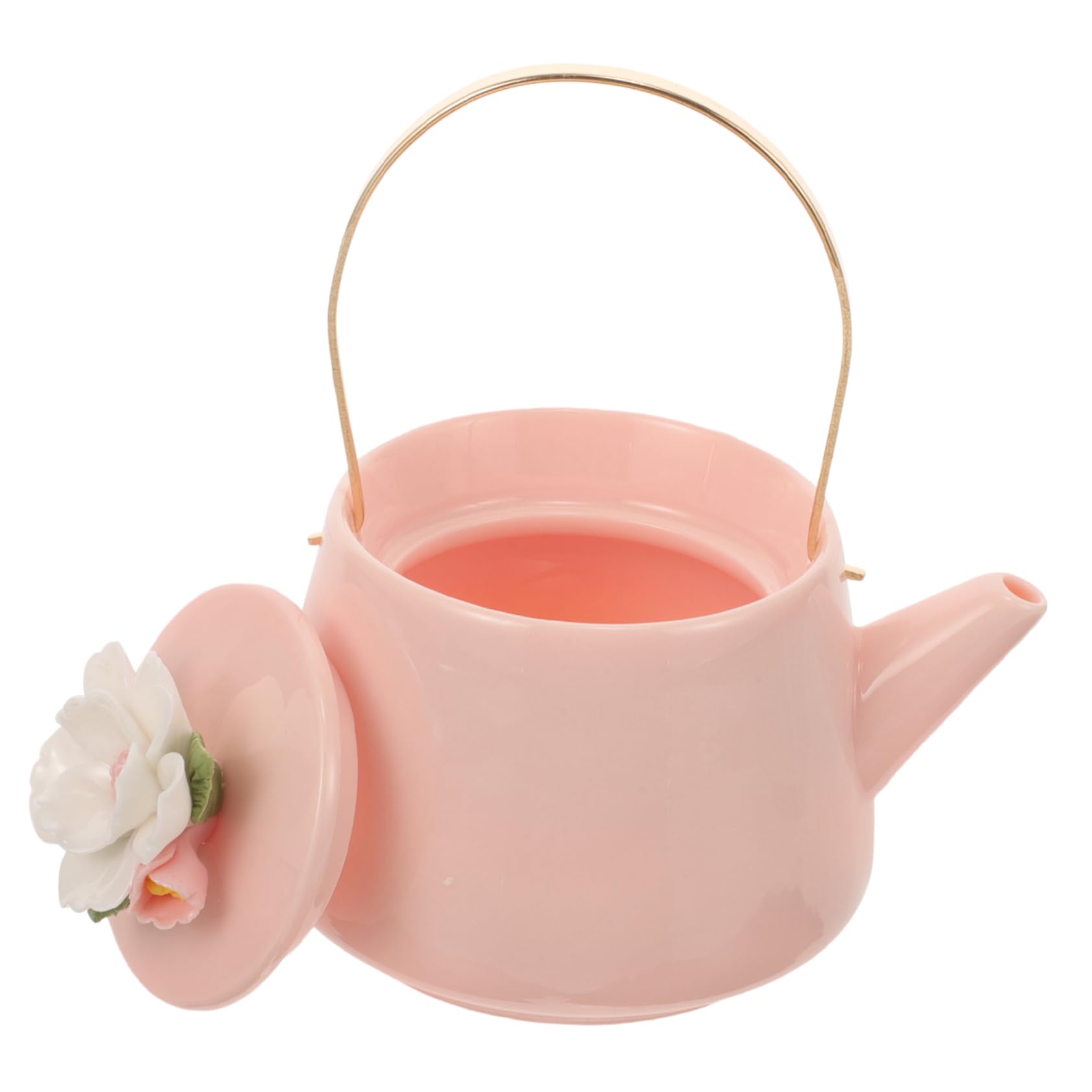 OUNONA 3stücke Keramik Mit Handgefertigtem Blumenmuster Minimalistischer Stil Für Teeliebhaber Hitzebeständig Für Herd Geeignet Für Zubereitung Von Grünem Tee Und Kräutertee