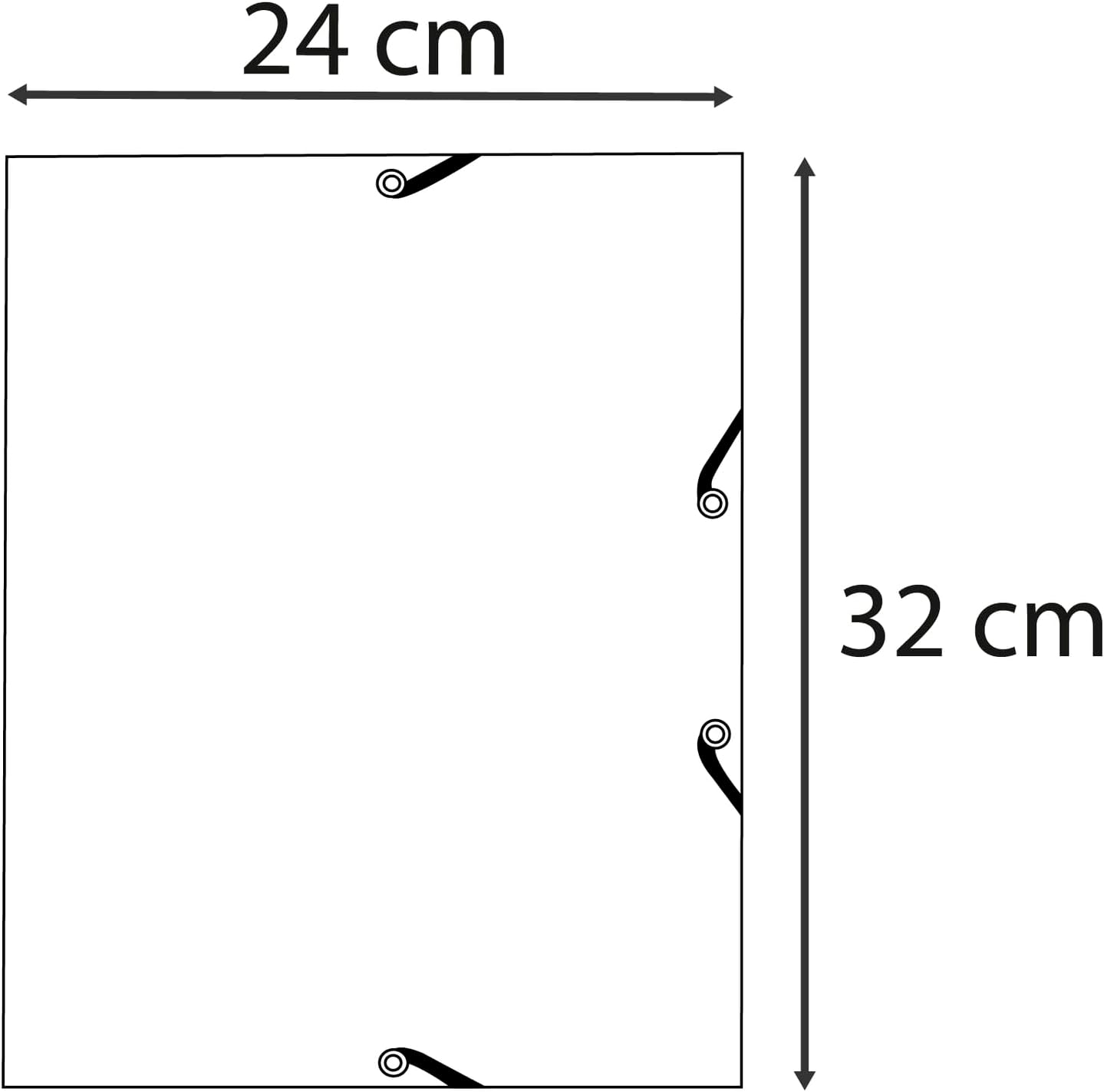 Exacompta - Ref 55274E - Box of 25 Skandi Elastic folders - 3 Flap Pockets - in Glossy Card 400 g/m2 - Size 24 x 32 cm for A4 documents - Nude Colour