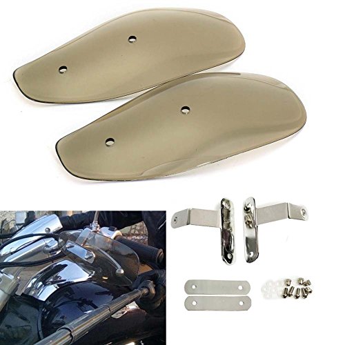 Smoke Motorcycle Hand Guard Cold Wind Deflector Shield Fits For Harley Touring Honda Custom #TOP24