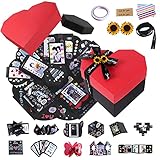 RECUTMS サプライズボックス クリエイティブ スクラップブック 手作 爆発ボックス ギフト DIY クリスマス プレゼント ハンドメイド アルバム 贈り物 彼女 彼氏 誕生日 記念日 写真収納（ハート型）