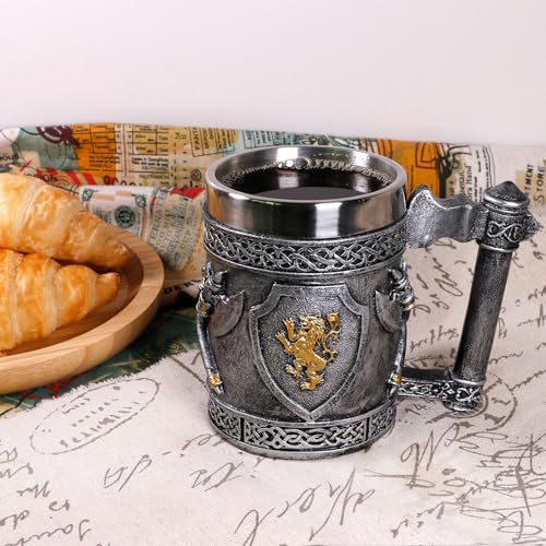 Vaso Medieval con Hachas Vikingas Acero Inoxidable 14 oz miniatura 6