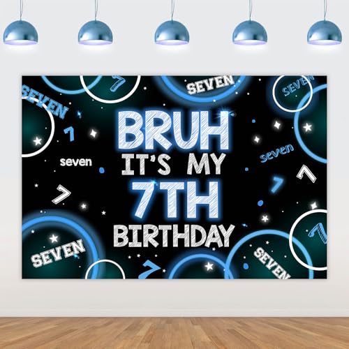 Wonmelody Bruh It’s My 7th Birthday Backdrop