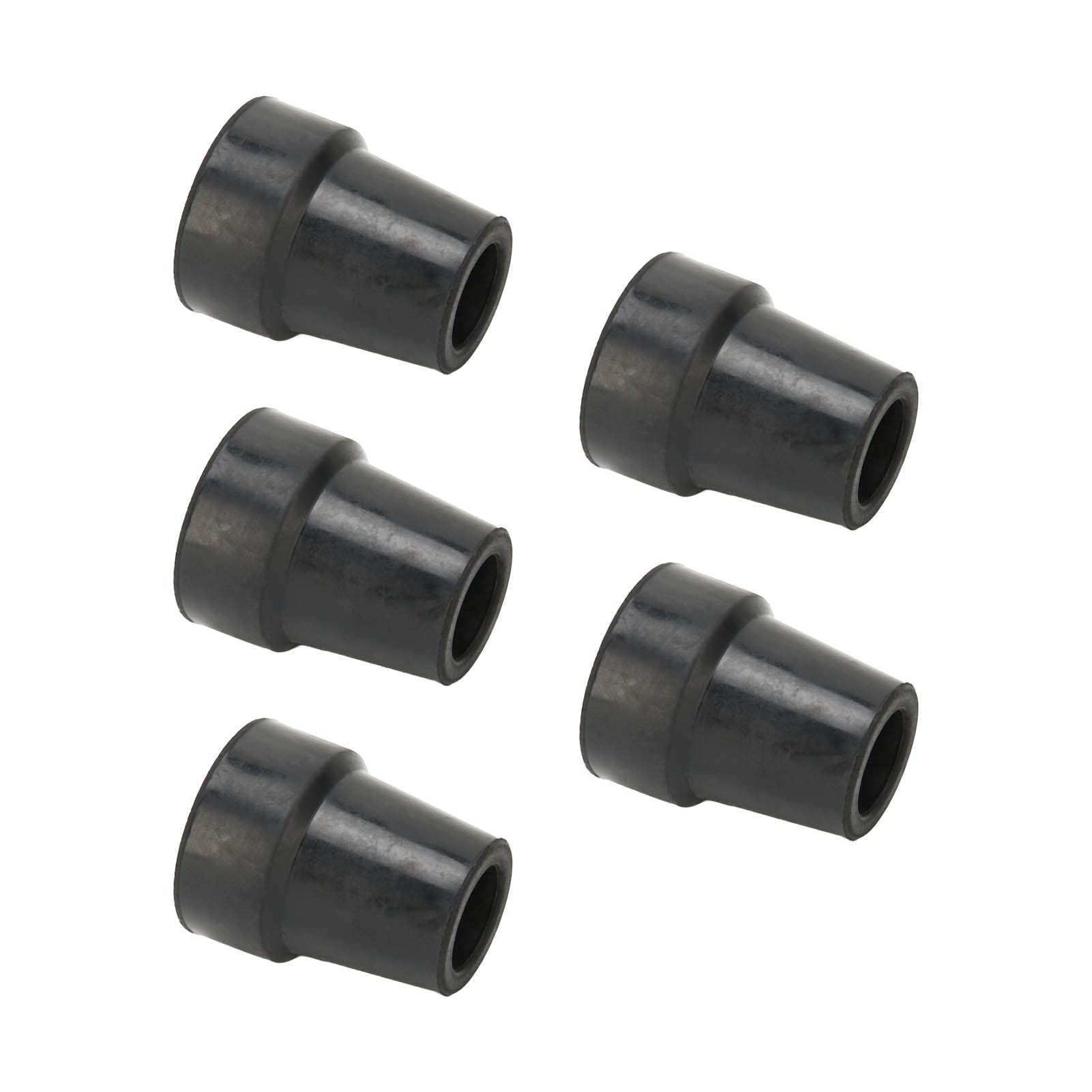 Walking Cane Tips, Rubber Cane Tips 5pcs Crutch Tip Professional Rubber Replacement Walking Stick Cane Tip Accessory Crutch Tips Black 0.7 Inch