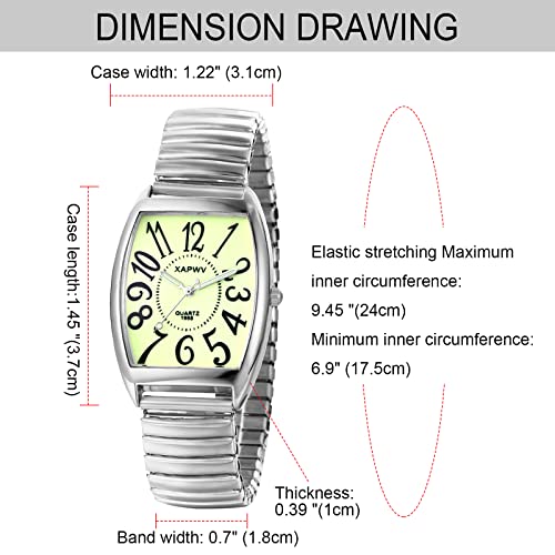 Montre bracelet élastique avec cadran chiffres romains pour homme - 5