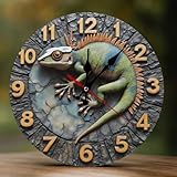 Décoration prête à l'emploi : fonctionne sur toute l'horloge pour la chambre à coucher, horloges murales réalistes à imprimé lézard vert pour le salon, horloge murale pour salon, horloge de cuisine, horloge murale de cuisine, horloges murales de cuisine, horloges murales de cuisine, horloges murales de cuisine, horloge murale de salle de bain, horloge murale de salle de bain, horloge murale pour salle de bain, horloge murale pour salle de bain, horloge de bureau et horloge murale de bureau, plus horloges murales de bureau et salle de classe