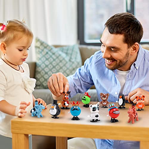 Eeocwf 15Pcs Wind Up Toys For Kids, Assorted Animals Walking Jumping Clockwork Toys, Classroom Gifts Kids Birthday Party Favors Goody Bag Filler For Easter #TOP6