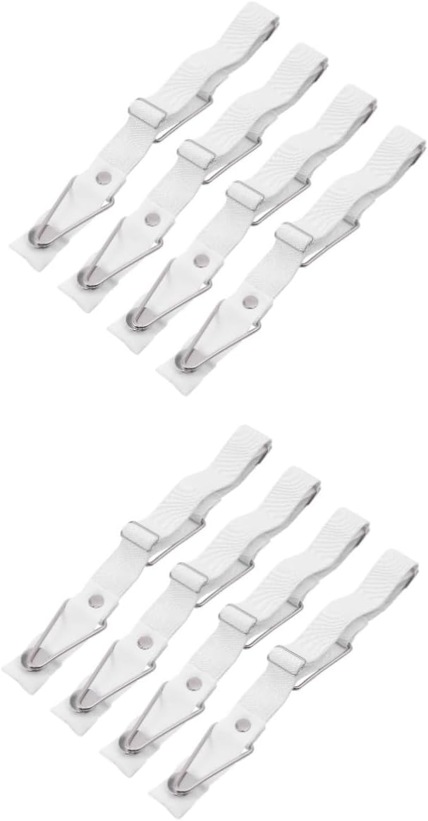 8pcs Adjustable Bed Sheet Holders -Skid Quilt Fasteners for Fitted Secure Your Bedding Easy-to-use Clips Neat and Firm