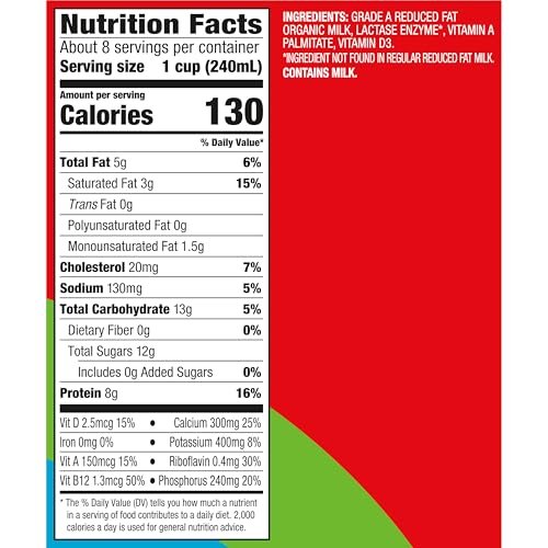 Image of Horizon Organic Lactose Free Milk, 2 Percent Milk, 64 fl oz Half Gallon Carton