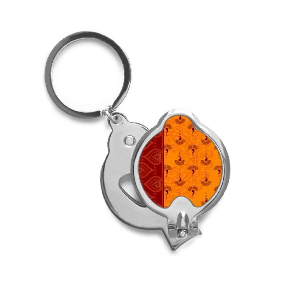 Art Ongle Cutter Trimmer accessoire manucure imprimé tissu orange - 4