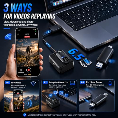 Image of 4K Mini Wearable Body Camera - 64GB Magnetic Thumb-Size Action Cam, 6-Axis Stabilization, Audio /Video Recording, Hands-Free POV for Vloggers, Hikers, Workers, Cycling, Travel & Daily Use