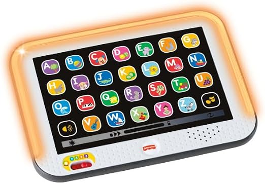 Fisher-Price Aprender e Brincar Brinquedo para Bebês Tablet de Aprendizagem Cresce Comigo para crianças a partir de 1 ano