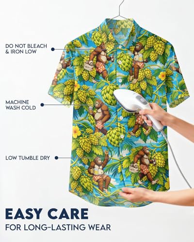 Image of 99TIMORO Fathers Funny Mens Hawaiian Shirt, Movie Button Down Short Sleeve Top, Father Day Summer Gifts