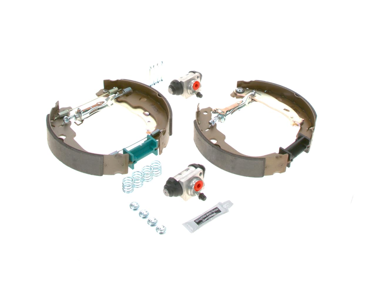 Bosch KS193 Kit Super Pro - Kit de frein à tambours arrière - 1 jeu complet prémonté, 2 cylindres de roue, 4 mâchoires de frein
