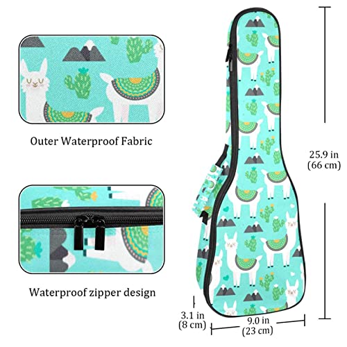 Housse pour ukulélé – Motif alpaga – Rembourrage épais en éponge de 10 mm – 53,3 cm – Avec sangles réglables pour… - Les Beatles, Paul McCartney, John Lennon, RIngo Starr, George Harrison Housse pour ukulélé - Motif alpaga - Rembourrage épais en éponge de 10 mm - 53,3 cm - Avec sangles réglables pour… – Image 5