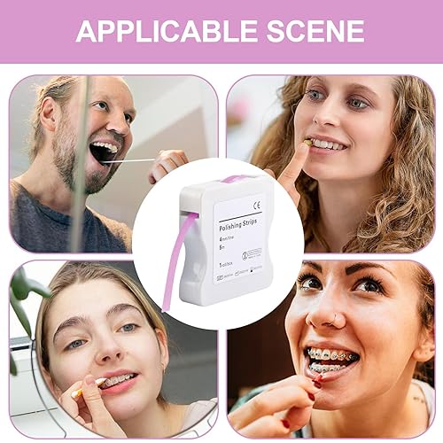 Fio abrasivo,Tiras de polimento para dentes - Tiras de polimento de dentes lado duplo, tiras de acab