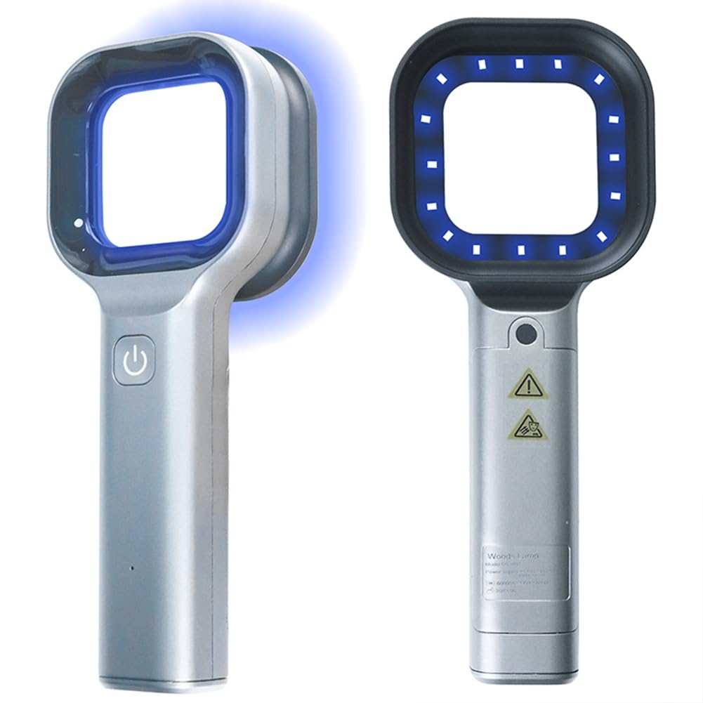 Analizador de Piel con LáMpara de Madera Analizador de Belleza de SalóN PortáTil LáMpara UV DermatologíA de Madera para AnáLisis de Pruebas