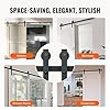 VEVOR 244cm Schiebetürbeschlag J-förmig Schiebetürsystem mit 2-teiligen Schienen 150kg Tragfähigkeit Laufschiene Ideal für Schiebetüren mit Türstärke von 32-45mm, Türbreite von 1,12–1,32m #5