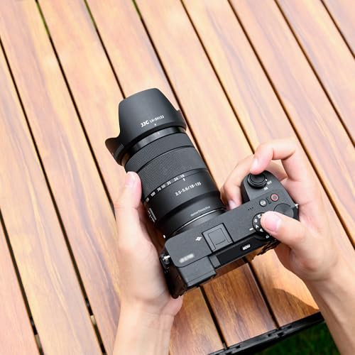 Image of JJC ALC-SH153 Bayonet Reversible Lens Hood for Sony E 18-135mm f /3.5-5.6 OSS Lens, ALCSH153 Lens Hood for Sony SEL18135, Replaces Sony ALC-SH153 Lens Hood