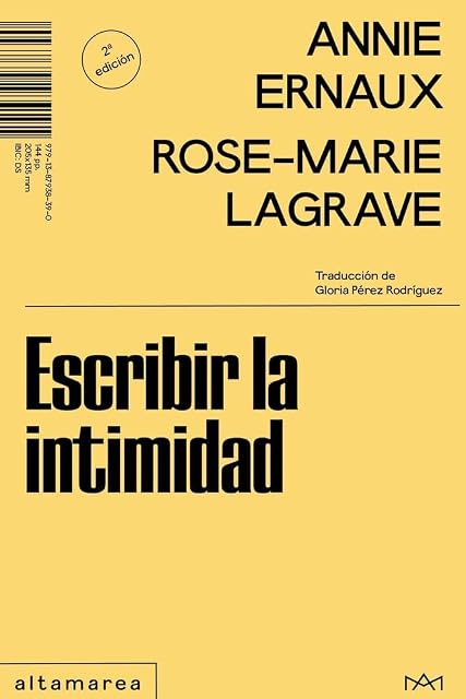 Portada de Escribir la intimidad
