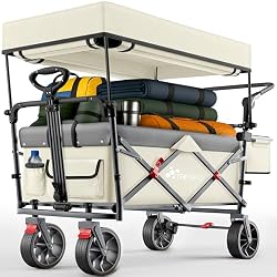 TRESKO® Handcart Foldable with Roof, Cooling Compartment …