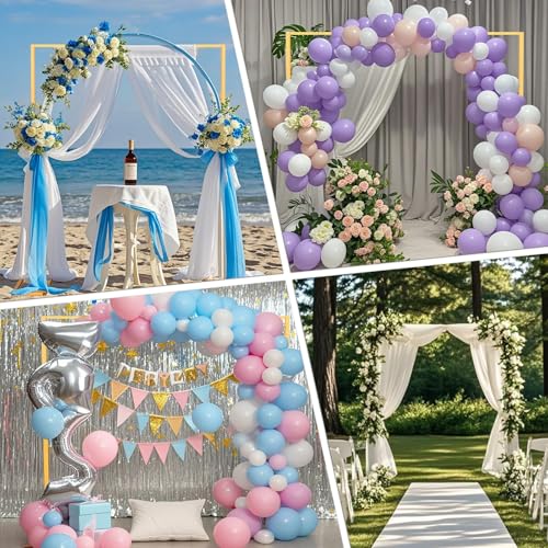 GarveeLife 8FT Wedding Square Backdrop Stand, Metal Rectangular Arch Frame Balloon Arch Stand for Wedding Birthday Party Bridal Shower Photography Decoration, Gold by GarveeLife - Image 7