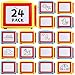 24 Piece Mini Magnetic Drawing Board for Kids, Erasable Small Doodle Board Set, Portable Travel Size Writing Painting Sketching Pad for Toddler Classroom Art Supplies Birthday Party Favors (Classic)