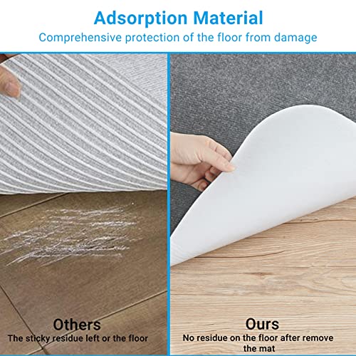 Cosyland 48"X36" Office Chair Mat For Hardwood Floor & Tile Floor, Under Desk Chair Mats For Rolling, Large Anti-Slip Floor Protector Rug, Not For Carpet, Gray #TOP7
