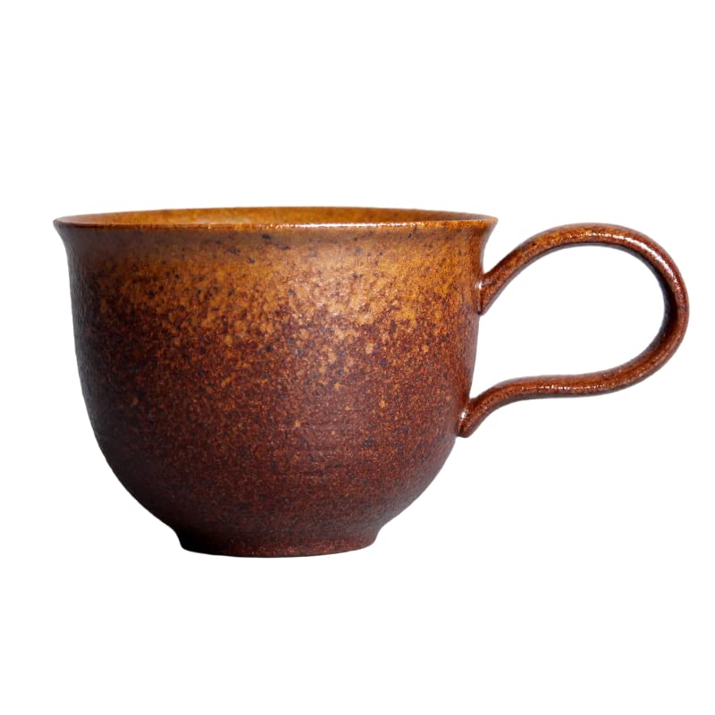 thumbgeek Japanese Style Vintage Ceramic Mug for Home and Office Retro Coffee Cup (Antique Yellow-C)