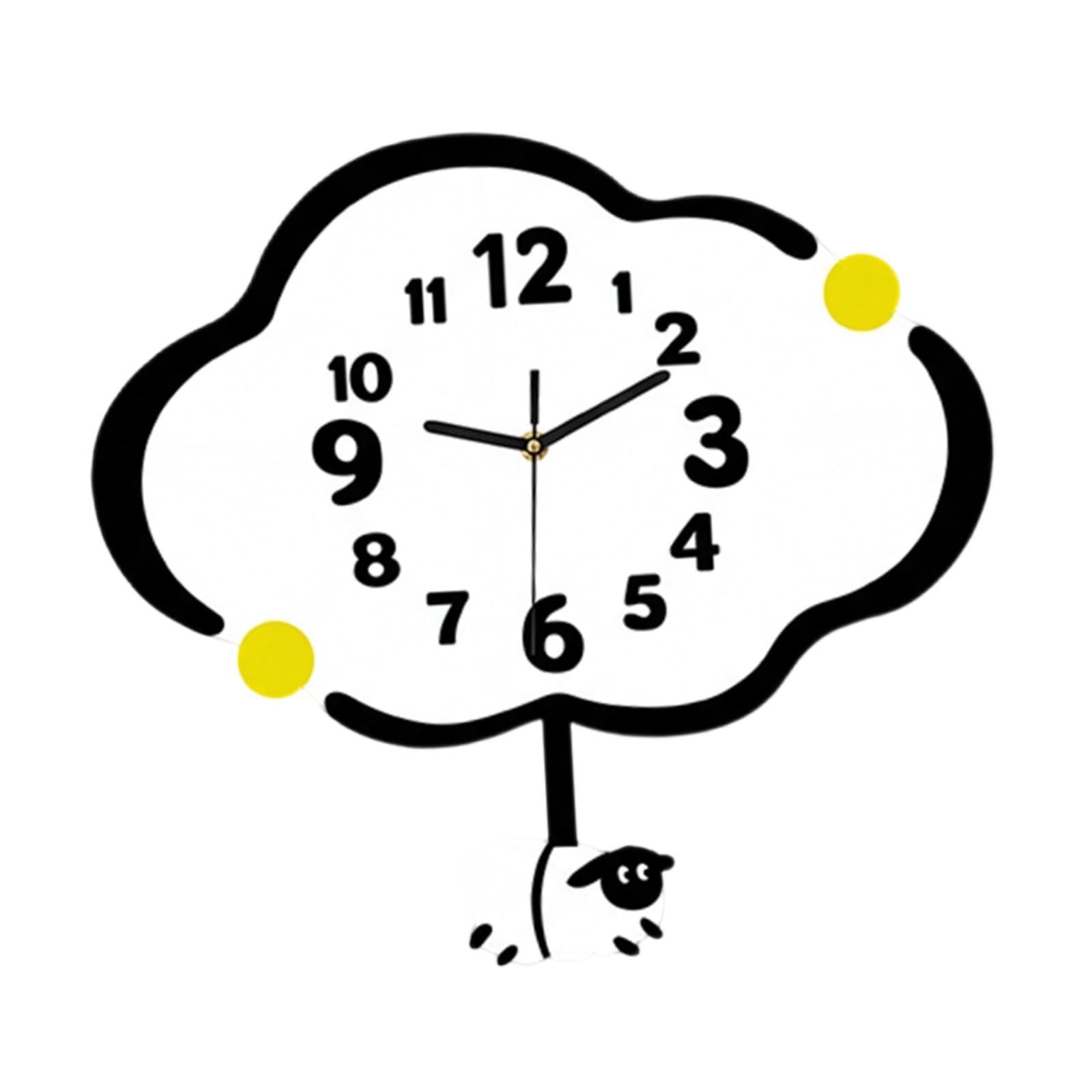 Horloge murale silencieuse Sharplace noire pour stopper les bruits de tic-tac agaçants