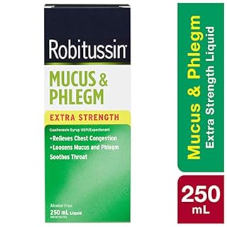 Robitussin Extra Strength Mucus & Phlegm Syrup, Alcohol Free, Cherry Flavour, Packaging may vary